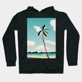 Beach summer vibes illustration Hoodie